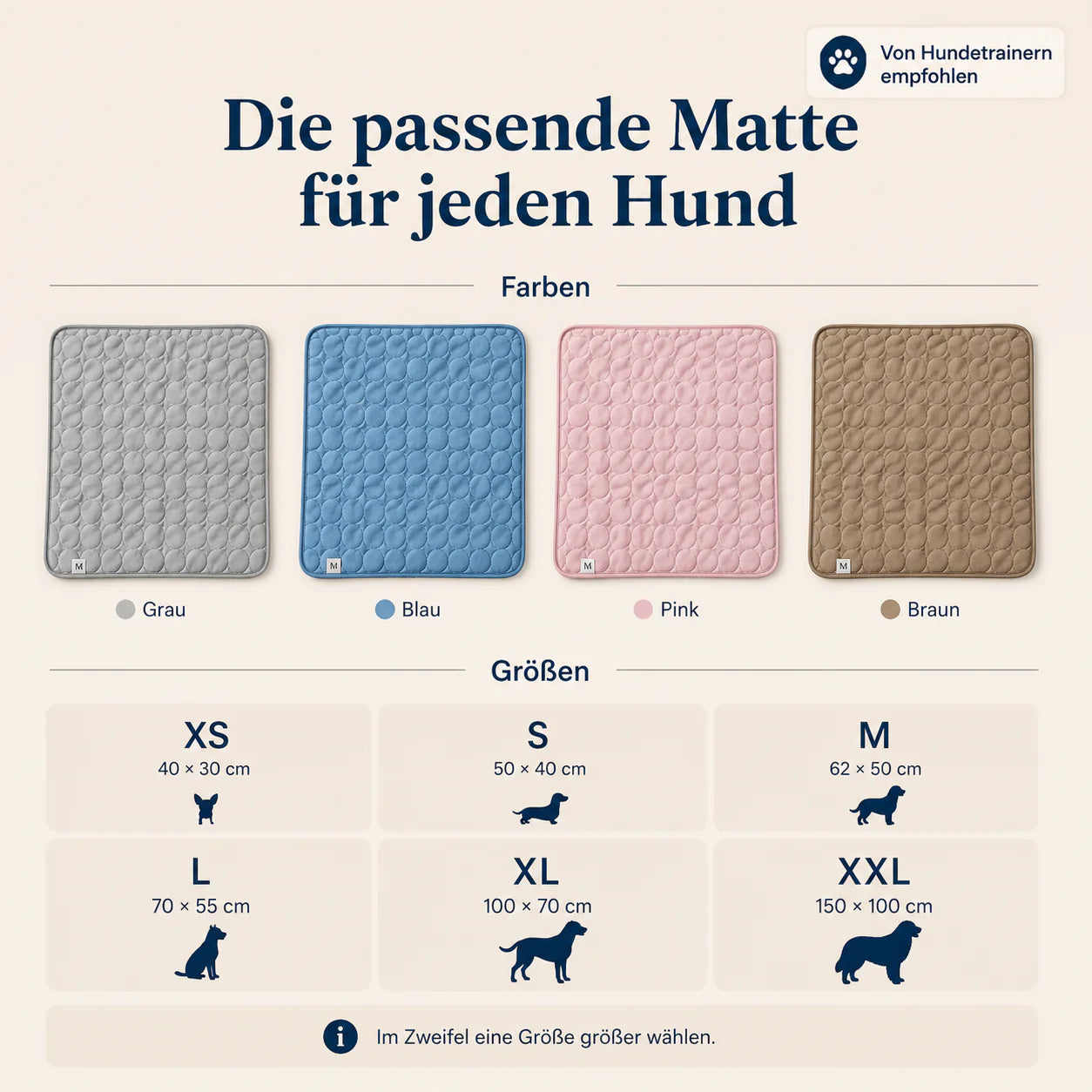 Pfotenquelle™ Kühlmatte für Hunde 2-für-1